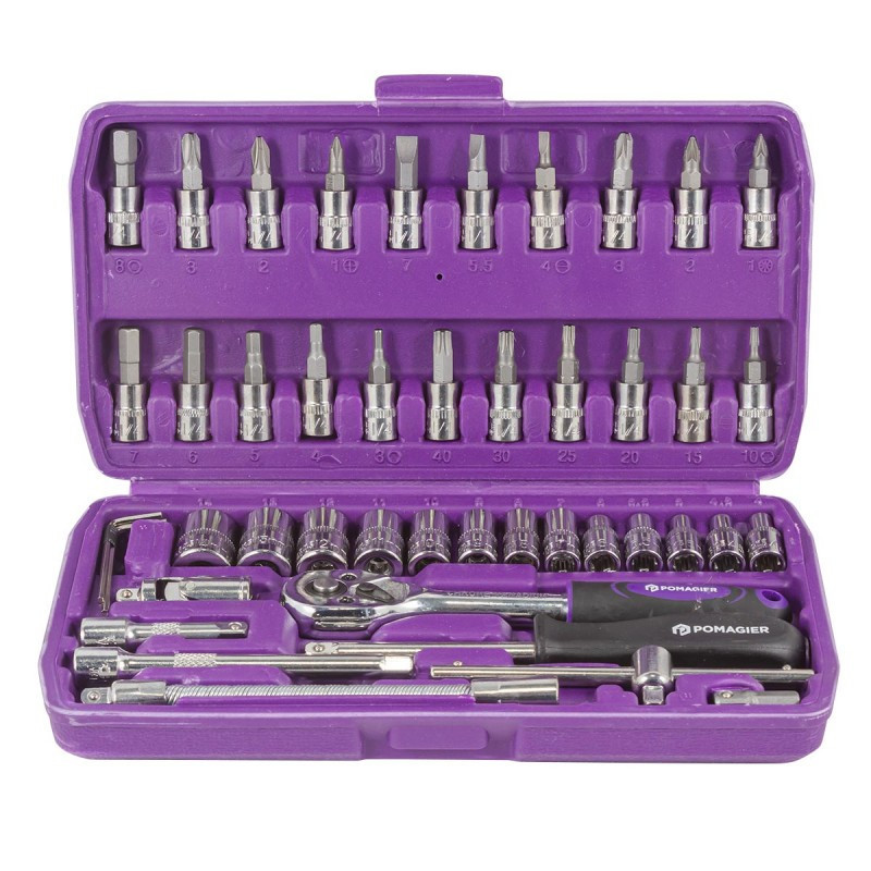 Набір інструментів 46пр. 1/4" (6гр.) POMOGIER PG-2462-5 Одеса - фото 2
