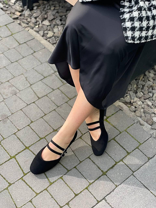 Zemira Балетки жіночі ZEMIRA чорні натуральна замша 36-41 (01179) Коломыя - изображение 8