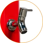 Душ солнечный  алюминиевый с мойкой для ног. красный A620/3027. 22 л Киев