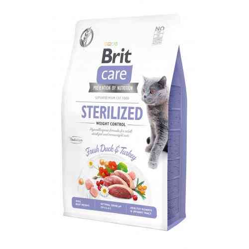 Корм сухой Brit Care Cat Grain Free Sterilized Weight Control для стерилизованных кошек с избыточным весом утка и индейка 2 Киев