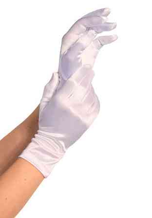 Перчатки сатиновые Leg Avenue Satin Wrist белые, One Size Sex Aura Киев