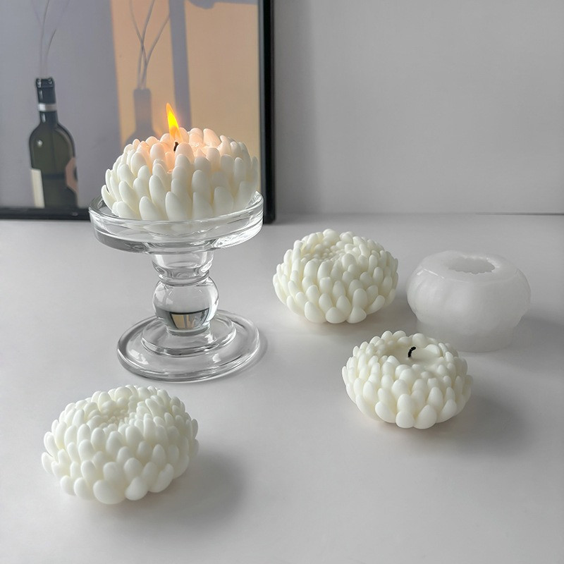 Силиконовая форма для изготовления свечи, молд 55 х 55 мм Хризантема для изделий из соевого,пчелиного воска и парафина Каменец-Подольский - изображение 4