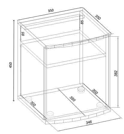 Тумба прикроватная V-3, Белый, 350/350/450 Львов