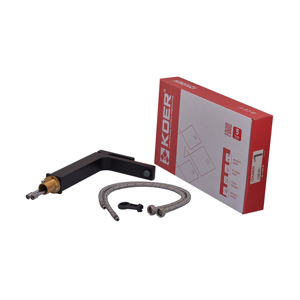 Высокий смеситель для умывальника Koer KB-11009-05 черный (KR3501) Харьков - изображение 6