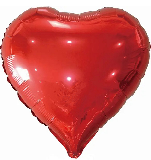 Серце 18" КИТАЙ Металік червоне Київ - фото 1