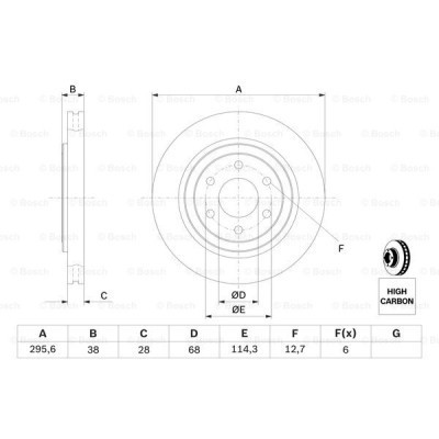 Гальмівний диск Bosch 0 986 479 356 Вінниця - фото 5