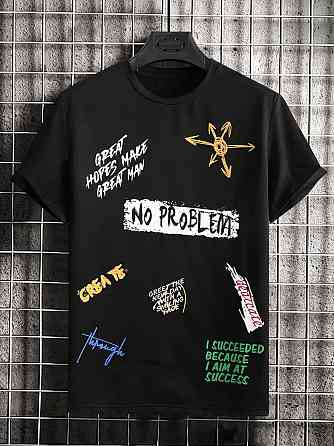 Футболка чоловіча с принтом  46 Чорний 2664091196 Дніпро