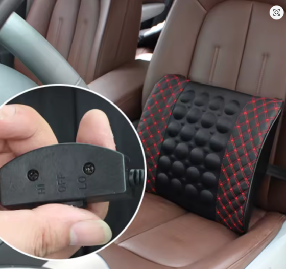 Массажная накидка в авто, вибро упор для спины в автомобиль КРАСНАЯ НИТКА Кременчуг