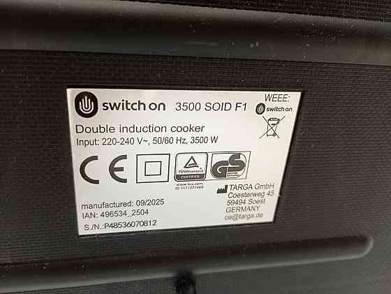 Індукційна плита Switch On 3500 SOID F1 (товар вживаний) Луцьк
