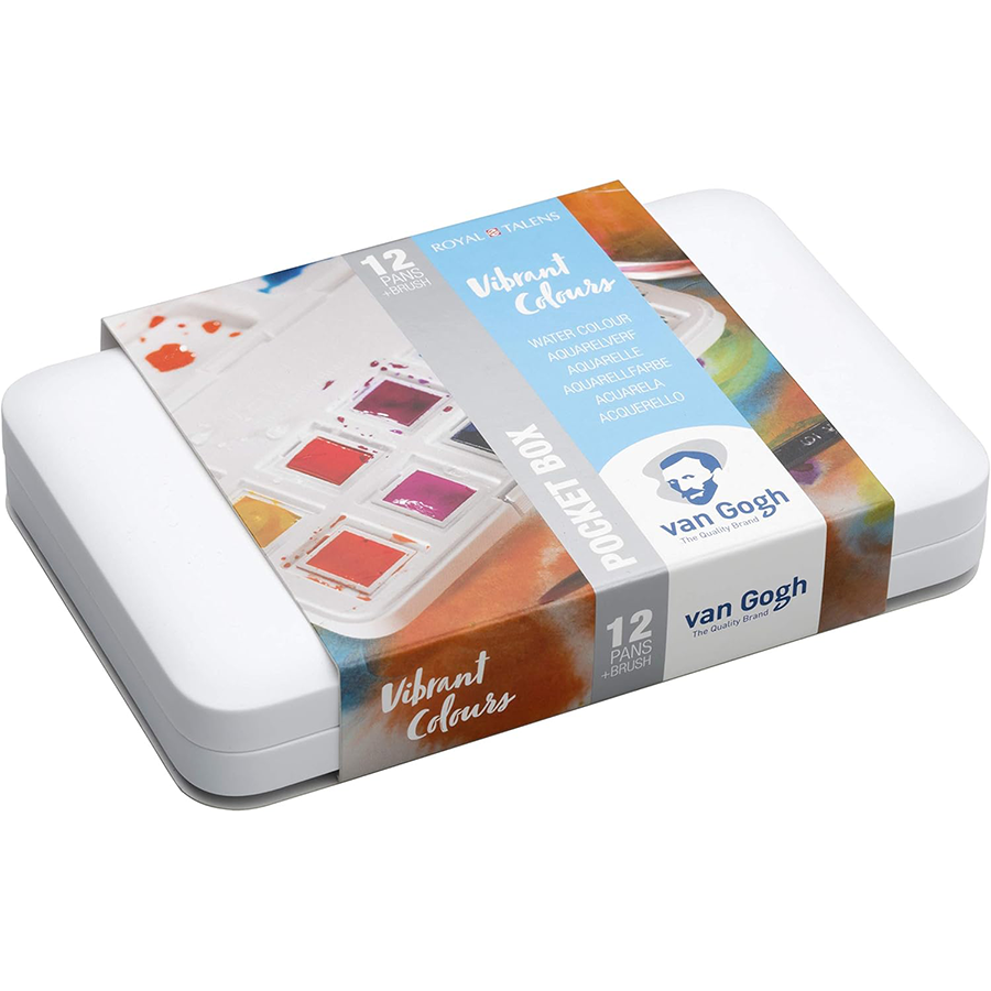 Набір акварельних фарб VAN GOGH Pocket box VIBRANT COLOURS 12 кювет Royal Talens Київ - фото 9