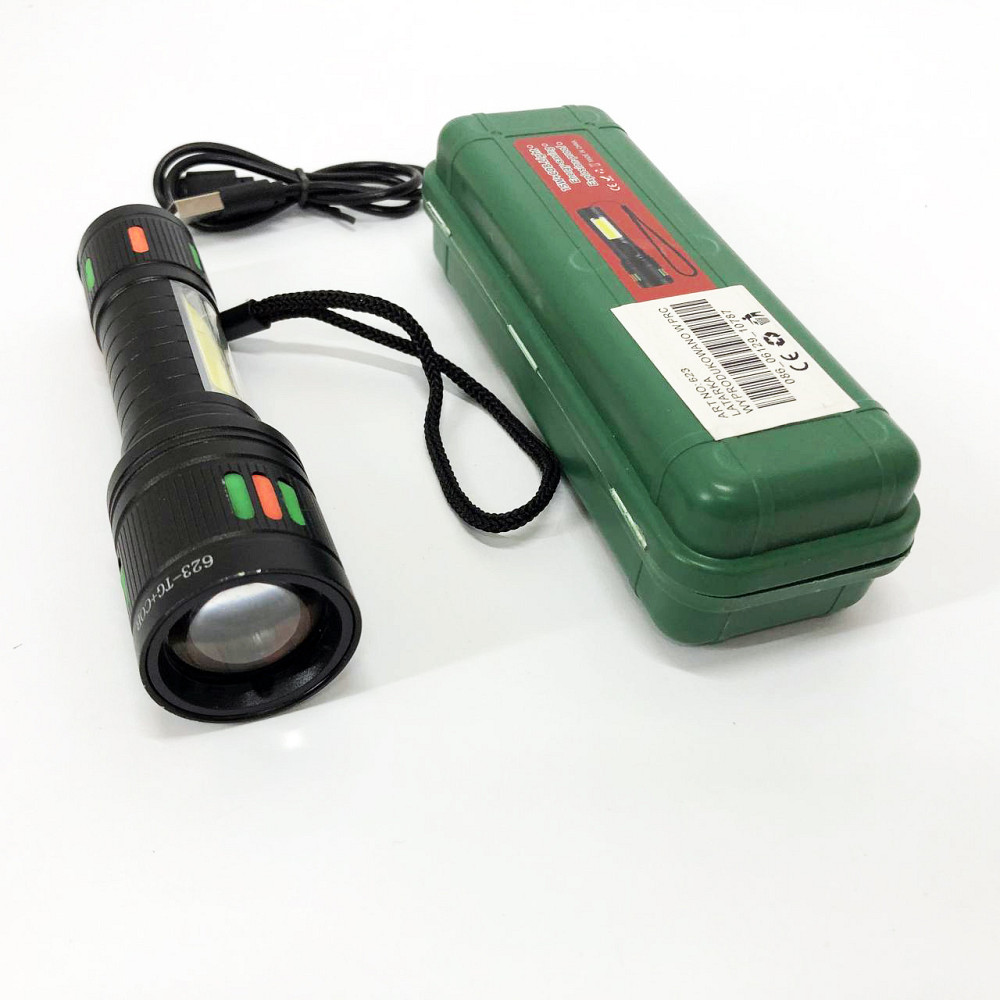 Светодиодный фонарик Аккумуляторный фонарь 623-TG+COB, Сильный фонарик, Тактический фонарь для армии UM-53 Львов - изображение 4