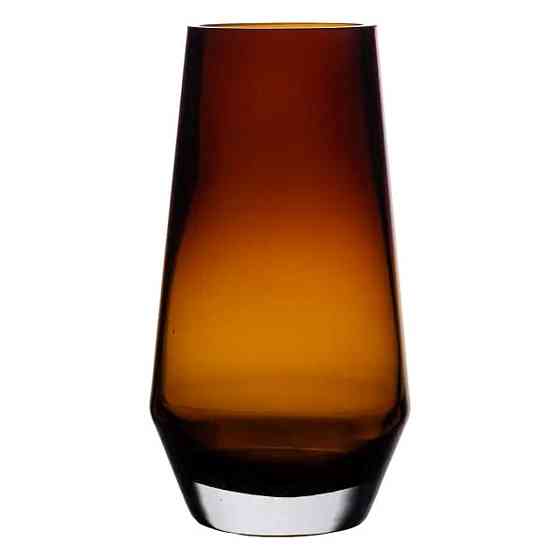 Ваза для квітів скляна 26 см скляна з кольорового скла 2.2 л Коричнева HP-10-27 Коломия