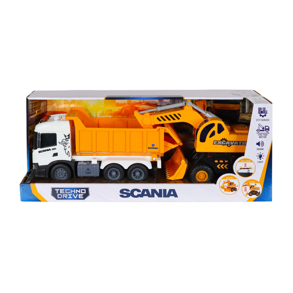 Ігровий набір серії 2 in 1 Truck – Самоскид Scania і екскаватор (світло, звук) Дніпро - фото 7