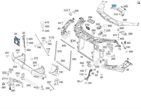 Mercedes-Benz  A2926200300 Середня консоль розпірки ML/GLE W166 GLE Coupe C292 Одеса