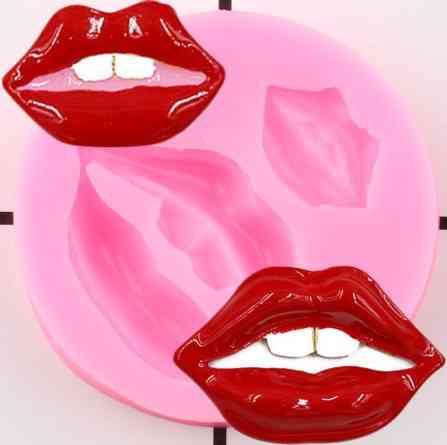 Молд силиконовый Губы 47 мм розовый Киев