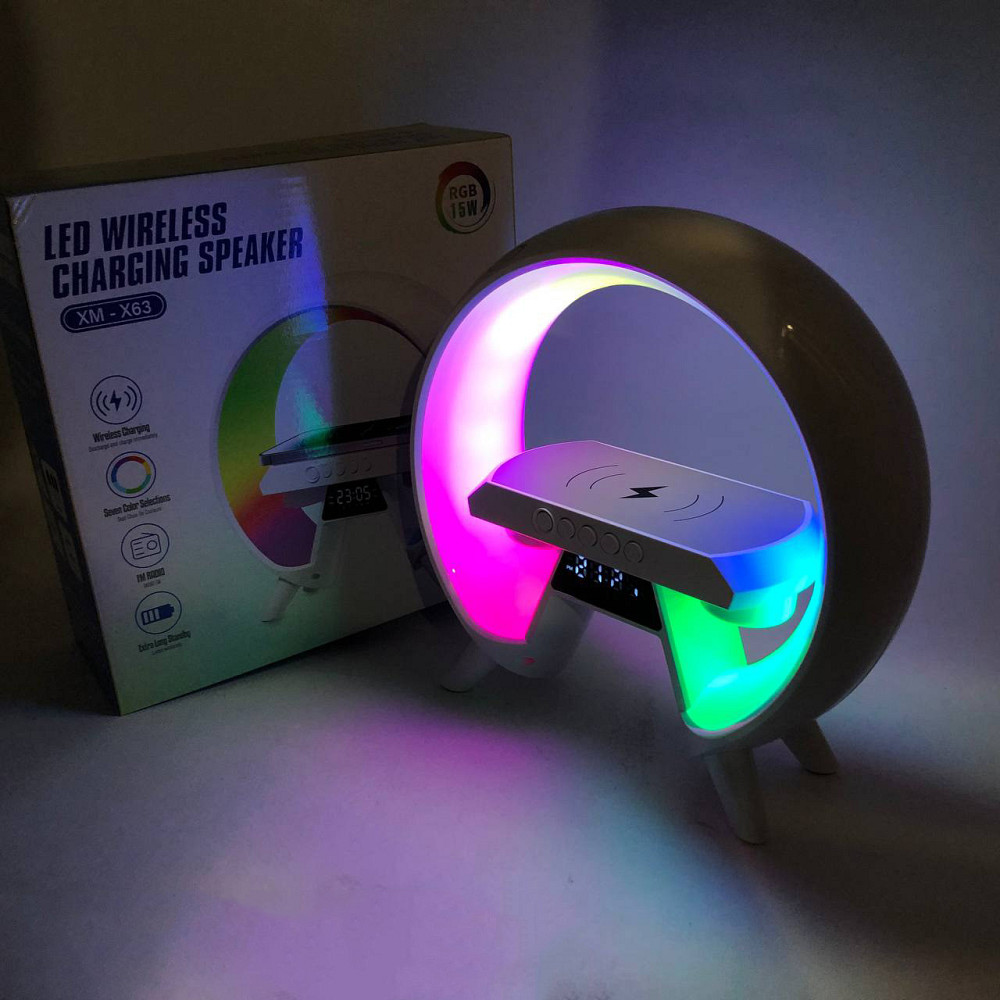 Лампа настольная зарядная G-Lite XM-X63, Беспроводная зарядка с YF-182 интегрированным ночником Киев - изображение 9