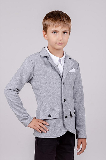 Піджак для хлопчика (антрацит, сірий, темно-сірий ) топ Крохатушка одяг Київ - фото 1