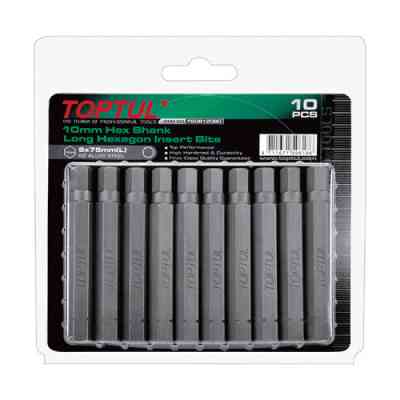 Набір біт Toptul 10мм L75мм HEX 6мм 10шт. (FSDB1206G) Вінниця