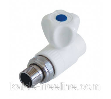 Кран Радіаторний Прямий Kalde ∅25х3/4 (КБП) білого кольору Харків - фото 1