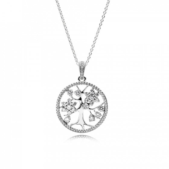 Срібне намисто Pandora Сімейне дерево 390384CZ-80 Київ