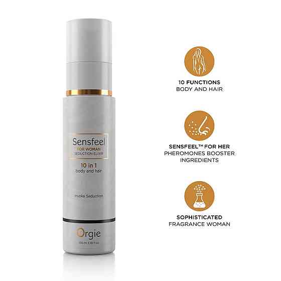 Лосьйон з феромонами для тіла та волосся Orgie – Sensfeel Seduction Elixir 10 in 1 for Woman (100 мл) Sex Aura Київ