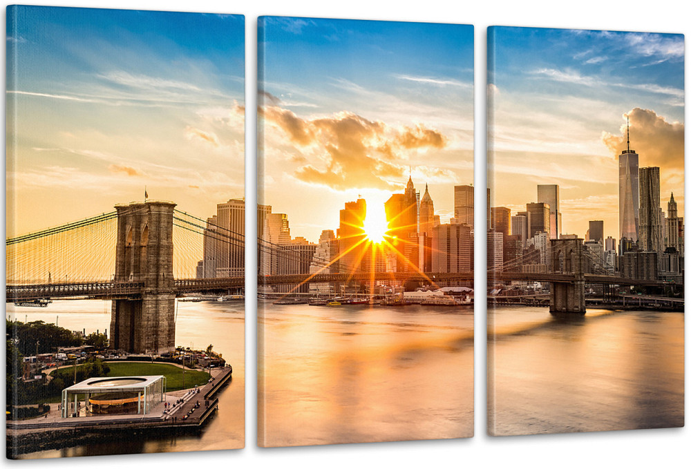 Модульна картина Місто Світанок (53х100см) Аrt-186_3А Київ - фото 1