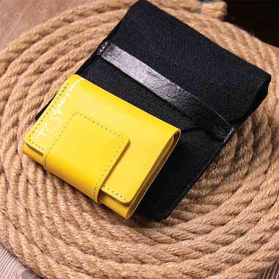 Компактне шкіряне портмоне в три додавання комбі двох кольорів Серце (GRANDE PELLE) Київ