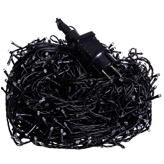 Гірлянда Різдвяна фея вулична 100 (м) 1000 LED чорний провід Синій CF1000L100MBBL Київ