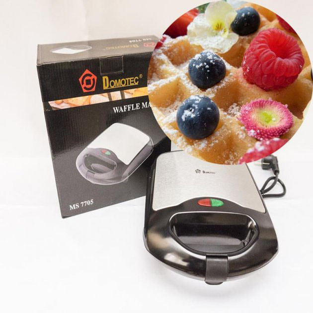Мини вафельница Domotec MS-7705, Электронная вафельница с антипригарным покрытием WE-11 Львов - изображение 16