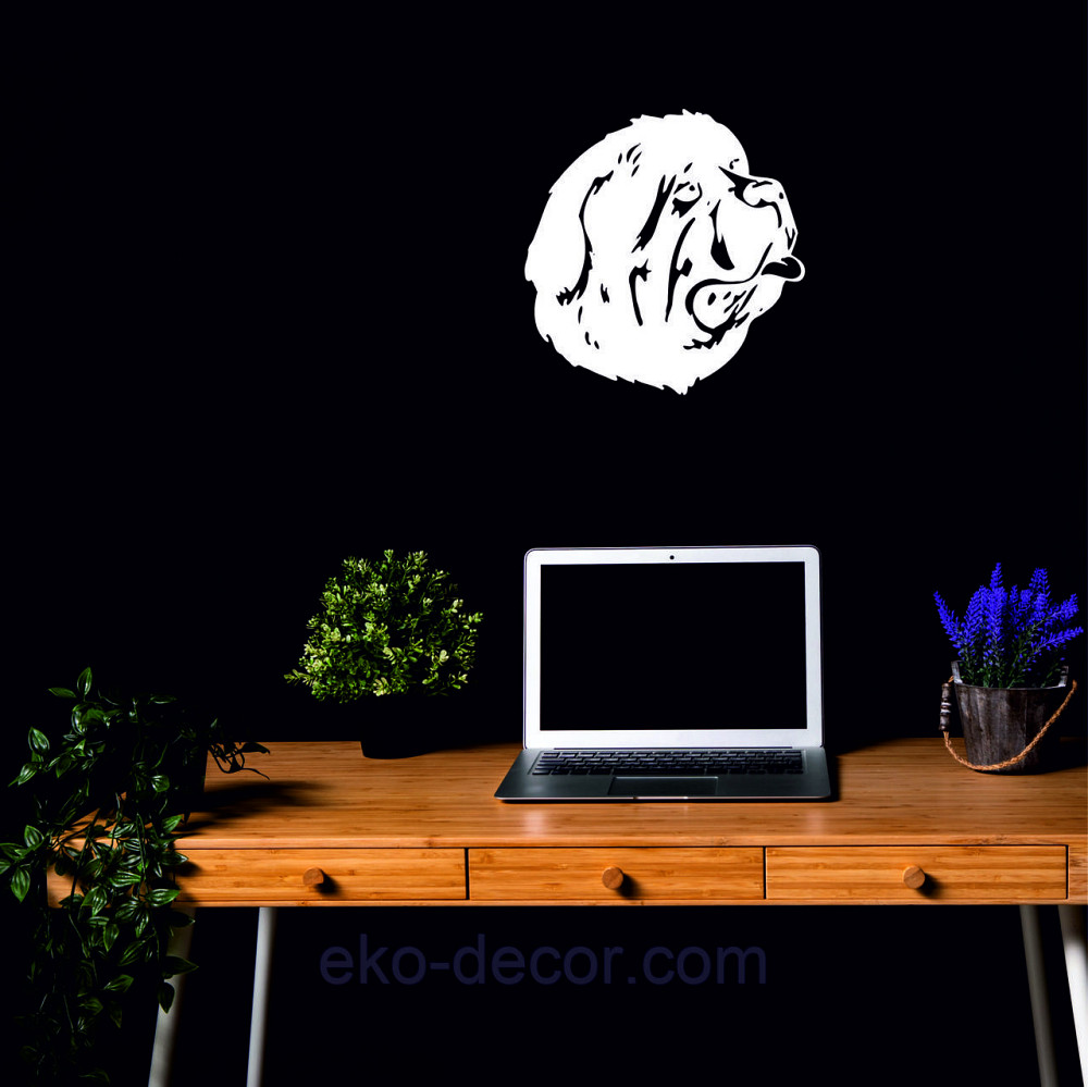 Декоративне настінне Панно «Мастиф», Декор на стіну 90*90 см, Білий Київ - фото 5