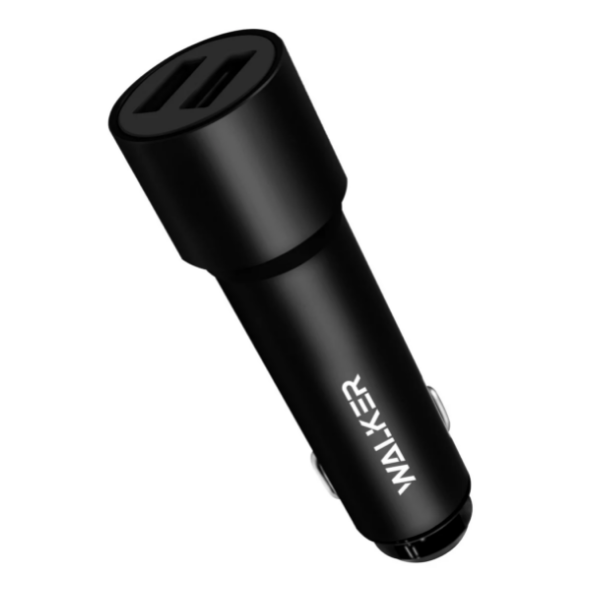 Автомобільний зарядний пристрій WALKER WCR-22 2USB 1,0А+2,4A чорний Житомир - изображение 2