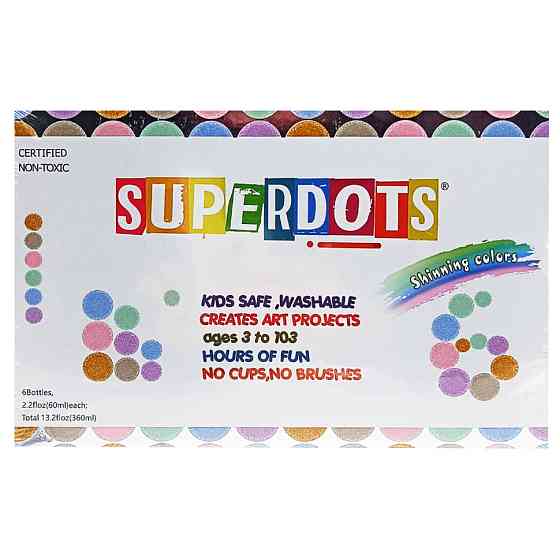 Детские точечные маркеры 35510, 6 цветов по 60 мл Винница