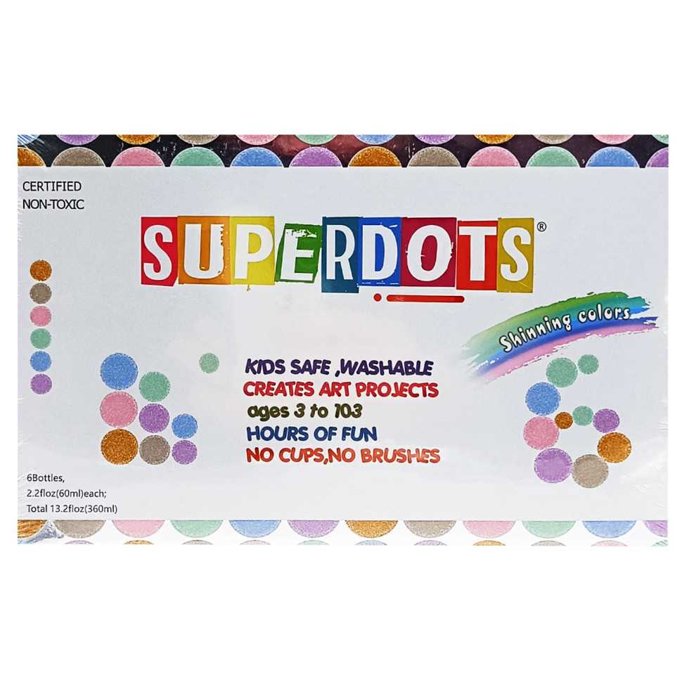 Детские точечные маркеры 35510, 6 цветов по 60 мл Винница - изображение 2