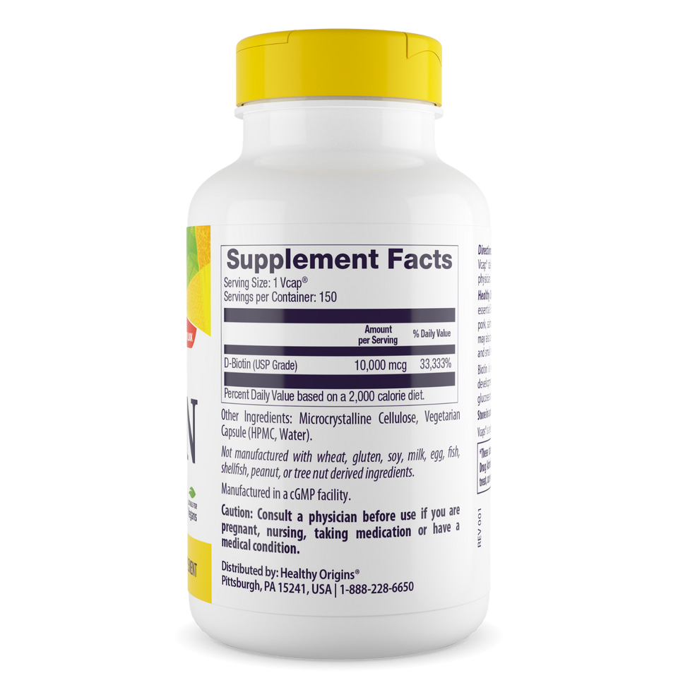 Біотин Healthy Origins Biotin 10,000 мкг 150 капс Київ - фото 2