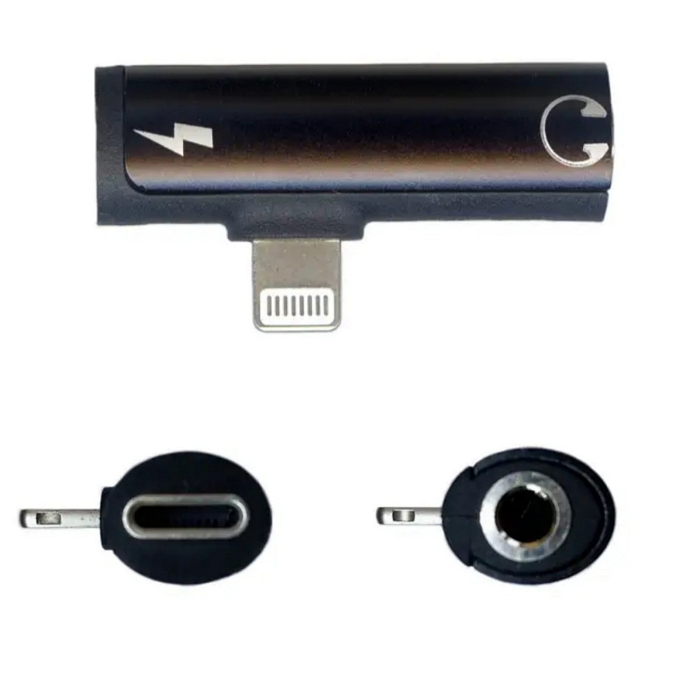 Перехідник розгалужувач для iPhone Lightning to Lightning + 3,5 mm Audio Луцьк - фото 1