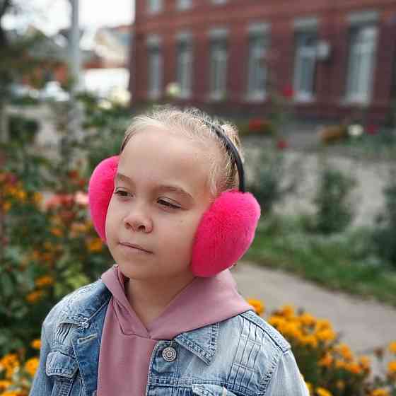 Меховые наушники детские из Rex Малиновый Харьков