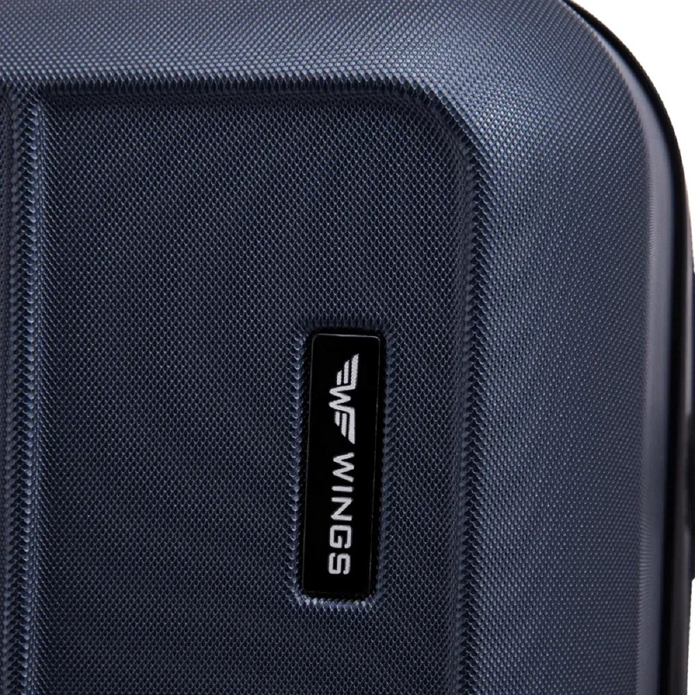 Валіза пластикова Wings HRR01 середня 65 см темно-синя Київ - фото 6