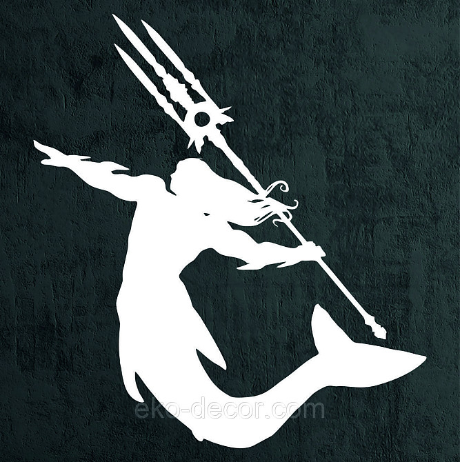 Декоративное настенное 3D Панно «Морской царь» Декор на стену с объемом 50*45 см, Белый Киев - изображение 8