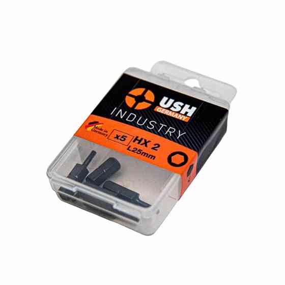 Насадка викруткова USH Industry. HEX SW 2 x 25 мм, Уп. 5 шт. Одеса