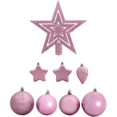 Ялинкова іграшка House Of Seasons Пластик 40 шт Кульки світло-рожеві (8718861797039) Вінниця - фото 1