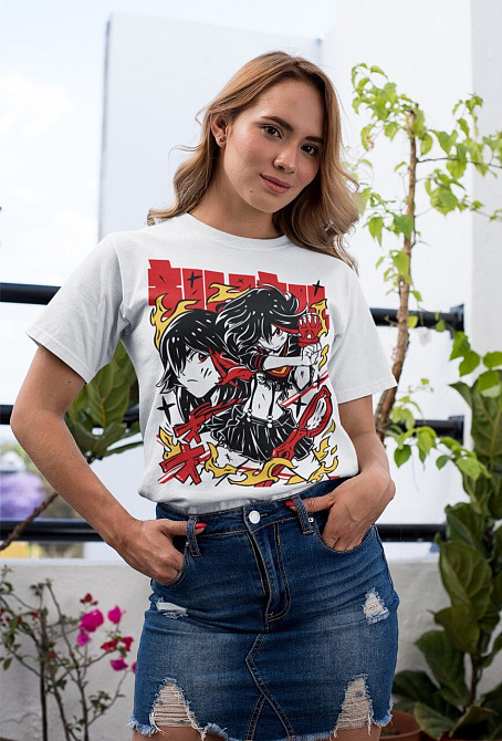 Футболка для мальчика аниме Килл Ла Килл Рйуко оверсайз (рост от 165 до 180 ) Черний AnimeJ0444m Днепр - изображение 2