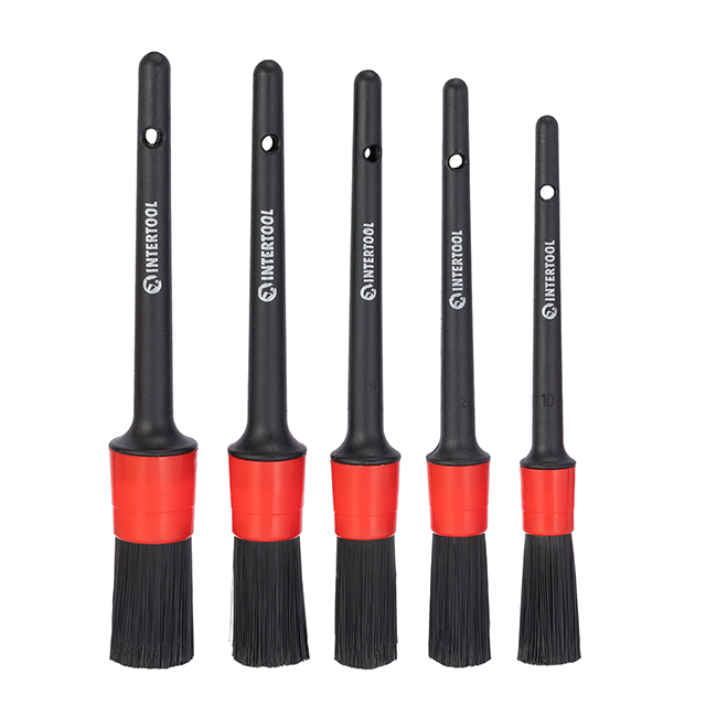 Набір кистей, 5 шт., для детейлінгу і хімчистки INTERTOOL AT-0100 Київ - фото 2