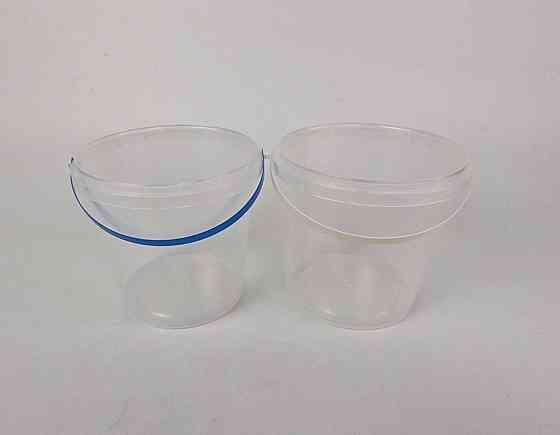 Ведро круглое с крышкой 1 л, прозрачное (1 шт) Харьков