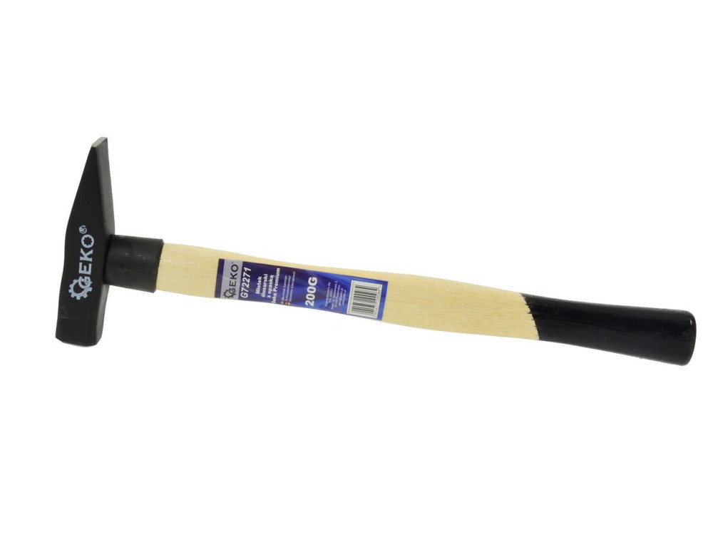 Молоток слюсара "GeKo"-premium 0,2 кг з дерев'яною ручкою Київ - фото 1