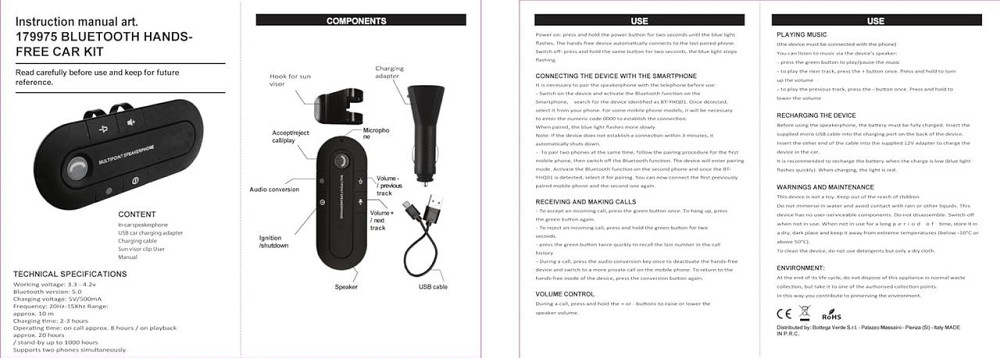 Hands-free для авто, дому та офісу Bluetooth 5.3 20 годин розмов 1000 годин очікування 2W динамік Підтримка Киев - изображение 2