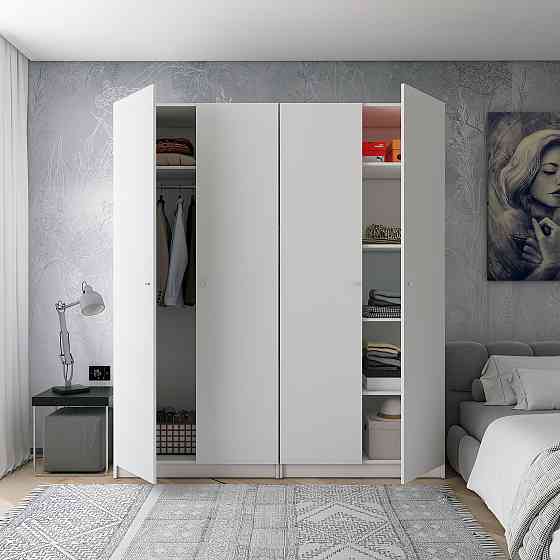 Комплект шаф для одягу з полицями Doros Промо (2 шт.) 180х48х204 см Білий (DRS-011464) Львів