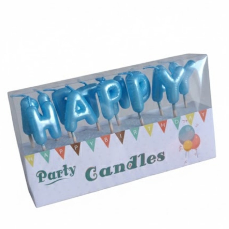Свечи для торта happy birthday голубые дутые Киев - изображение 3