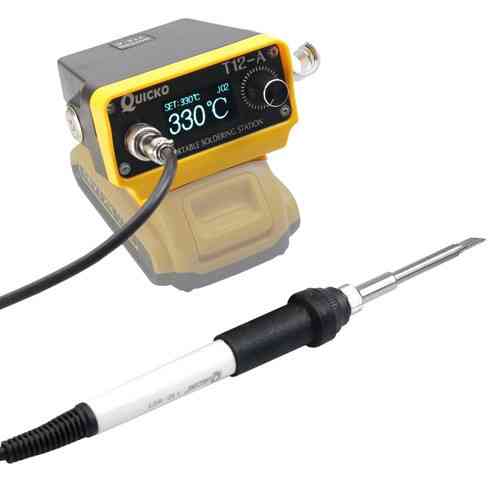 Портативна паяльна станціяа Quicko T12 A 72Вт 12 24В OLED STM32 Dewalt 18 20В T12 роз'єм жала GX12 5 Київ