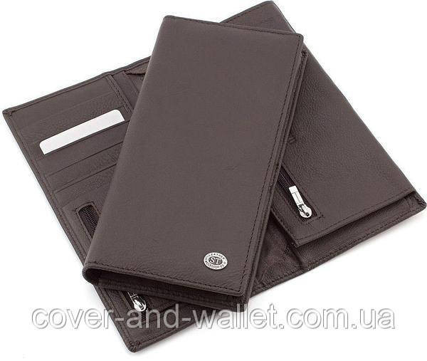 Тонкий шкіряний чоловічий гаманець купюрник на магнітах ST 148 Киев - изображение 7