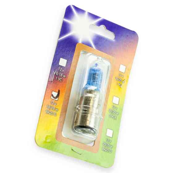 Лампа ВА-20D 12V18, 18 синяя (блистер) с отражателем фары Мукачево